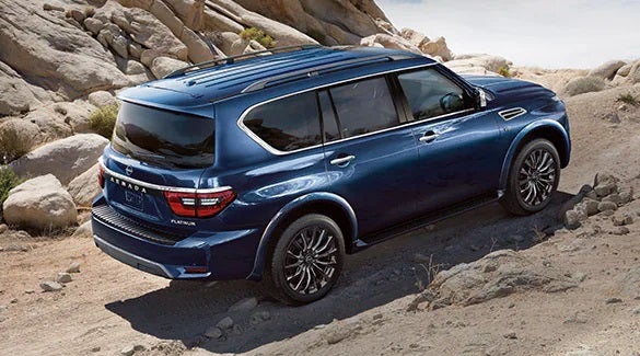 2023 Nissan Armada ascending off road hill illustrating body-on-frame construction. | South Colorado Springs Nissan in Colorado Springs CO