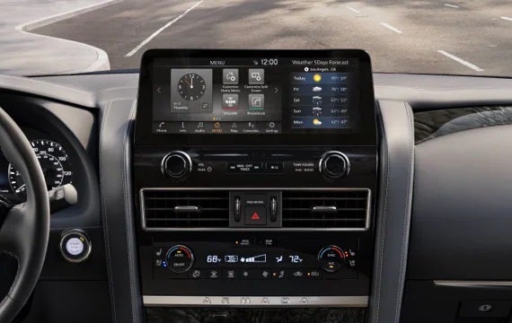 2023 Nissan Armada touchscreen and front console | South Colorado Springs Nissan in Colorado Springs CO
