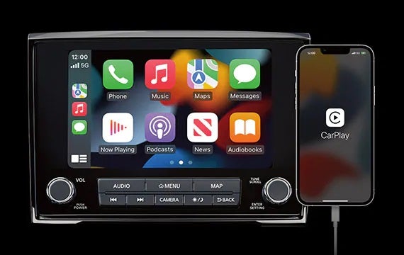 Stay connected with a standard 8" touch-screen display 2023 Nissan Titan | South Colorado Springs Nissan in Colorado Springs CO